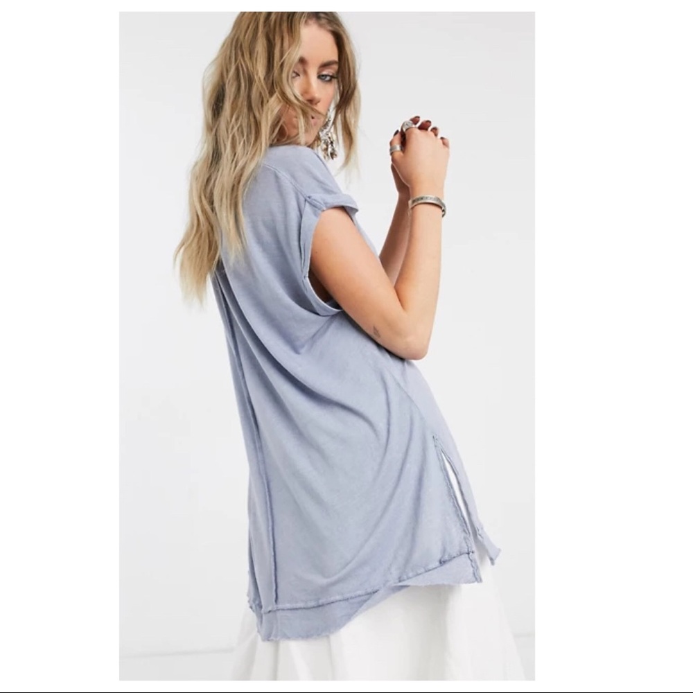 FREE PEOPLE BOHO FLOWY TUNIC TEE KNIT TOP A2C - Picture 4 of 16